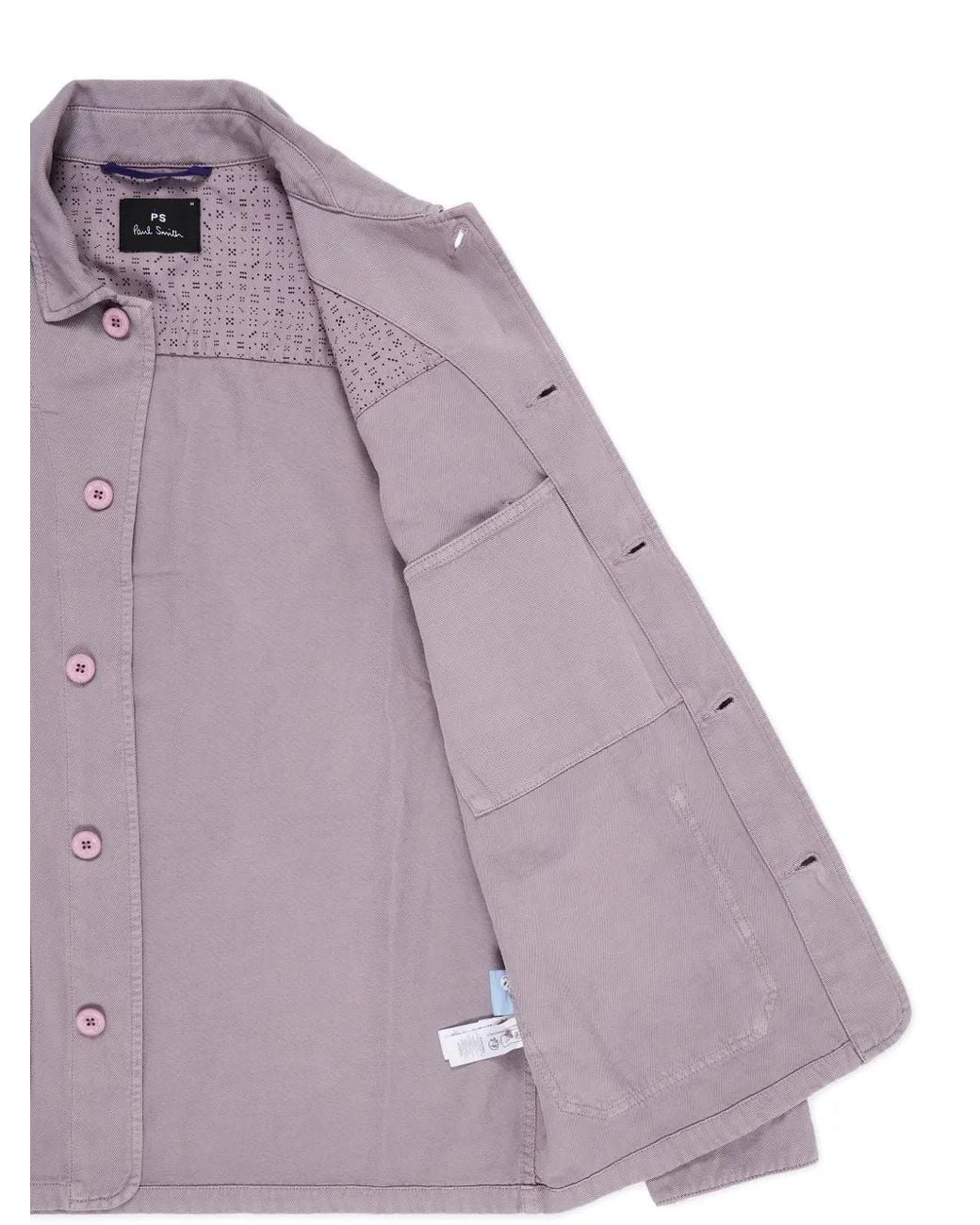 Paul Smith Purple Patch-Pocket Shirt Jacket for men