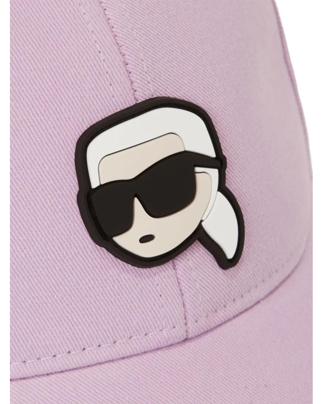 Karl Lagerfeld Purple Ikon Baseball Cap