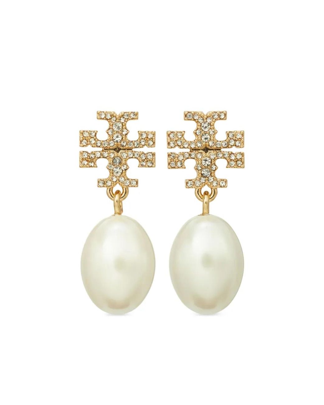 Tory Burch White 'Kira' Earrings
