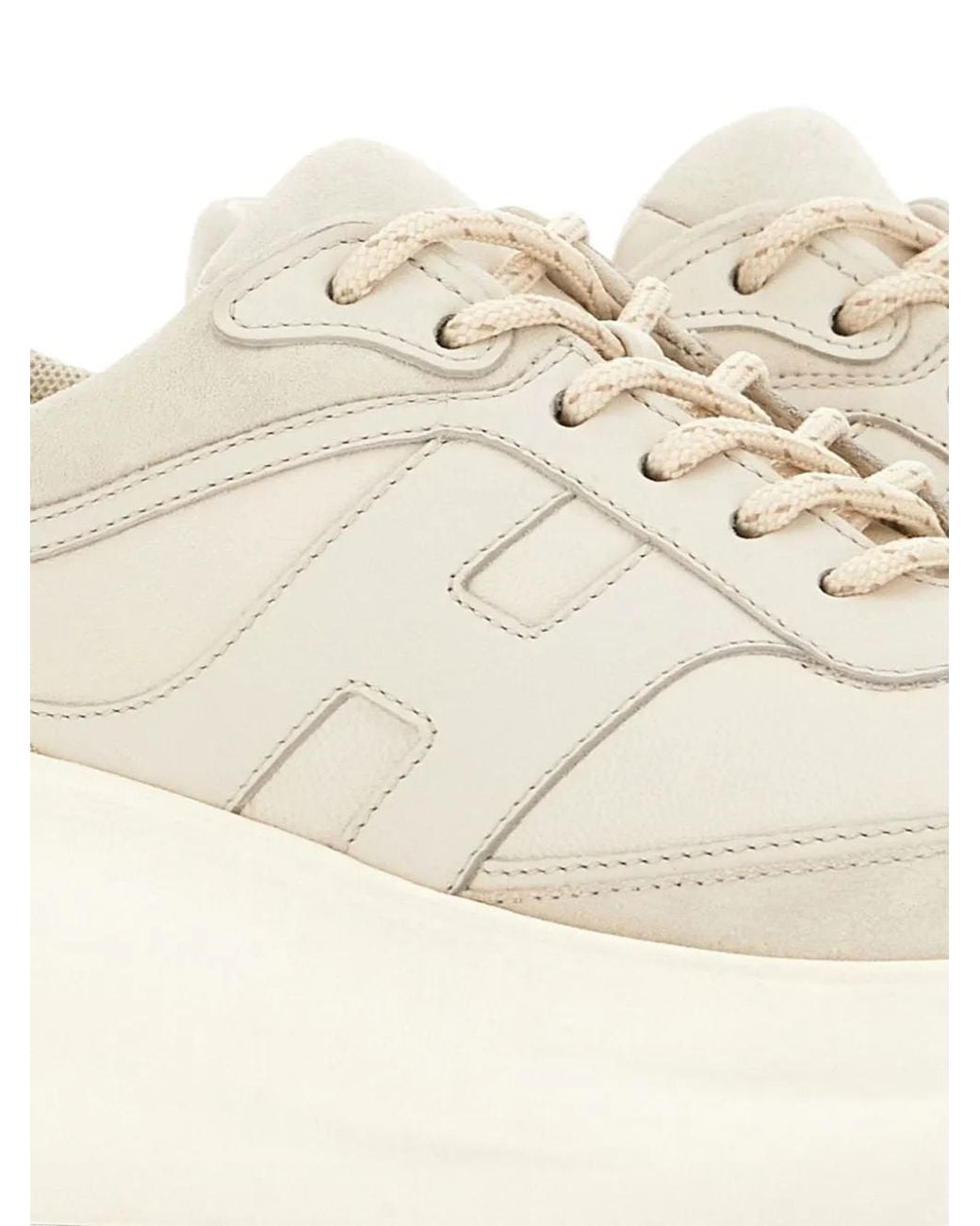 Hogan White Baskets À Empiècements Contrastants H696