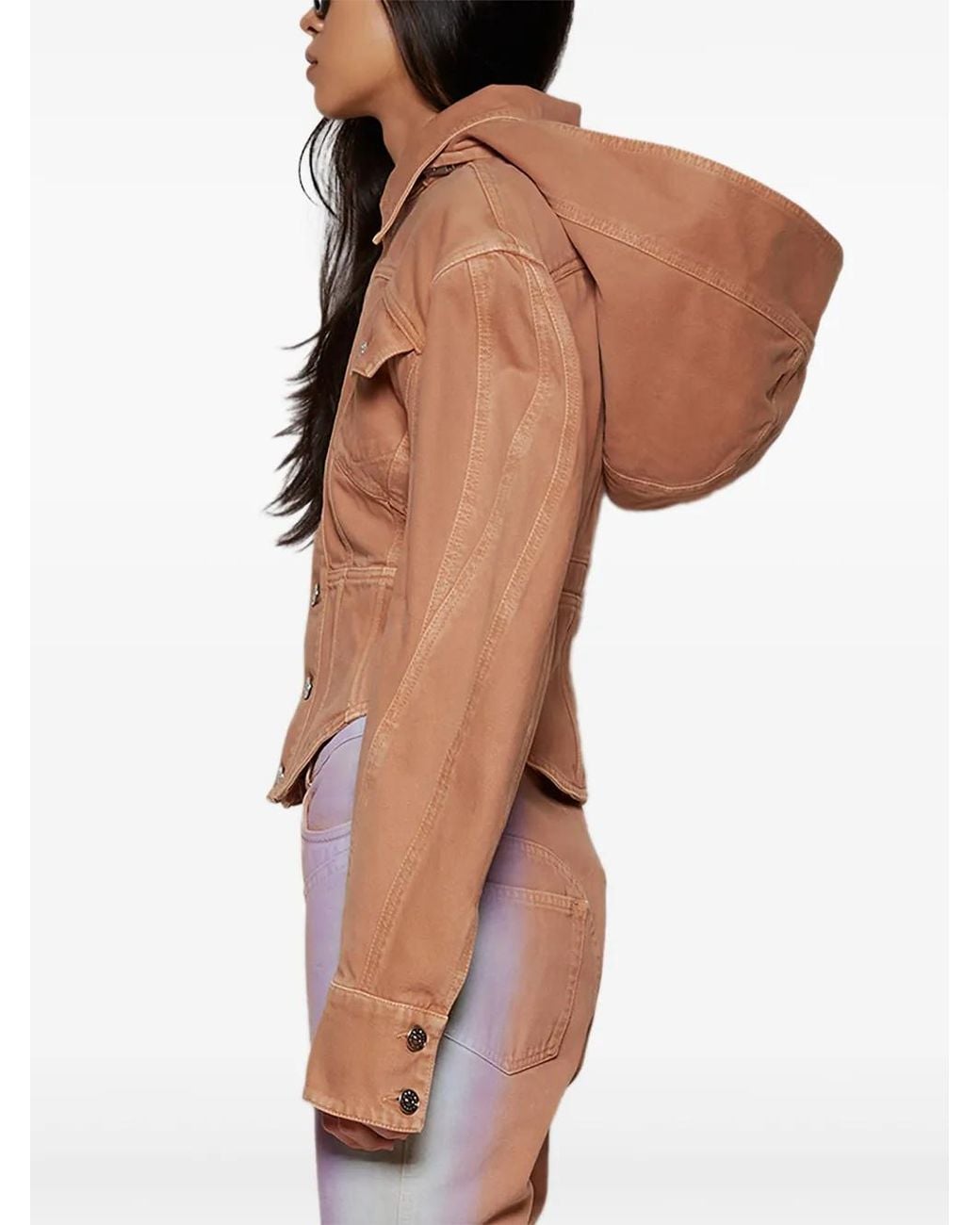 Mugler Natural Corseted Denim Jacket