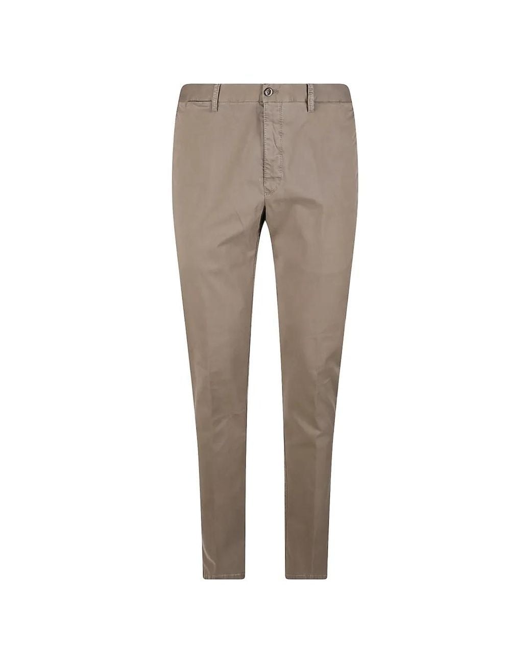 PT Torino Gray Cotton Trousers for men