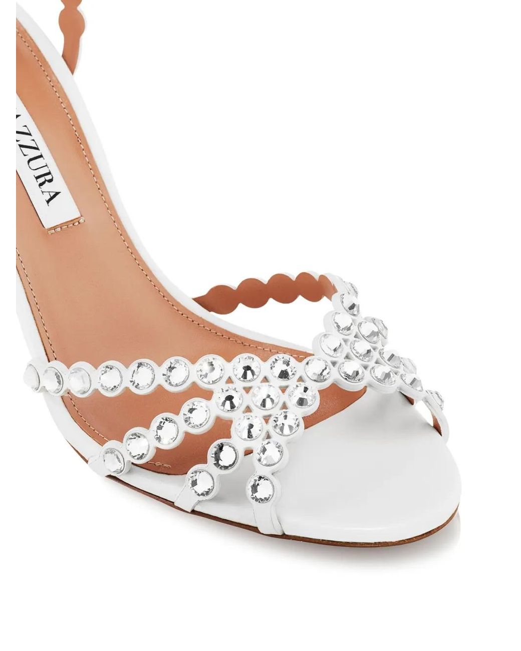 Aquazzura White 85Mm Tequila Sandals