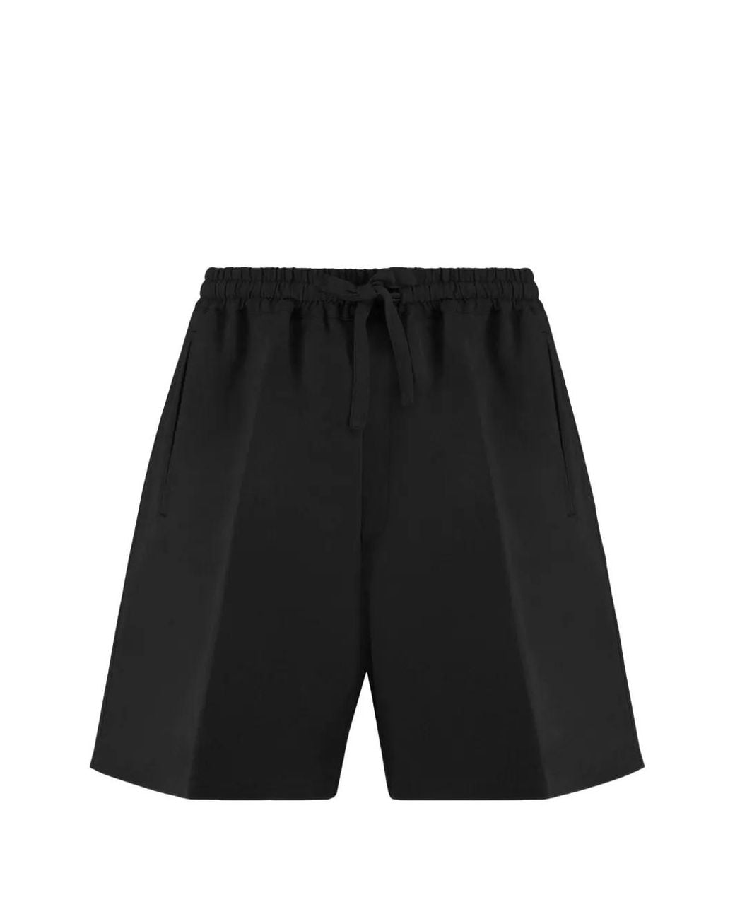 Umit Benan Black Julian Drawstring Elasticated Shorts for men