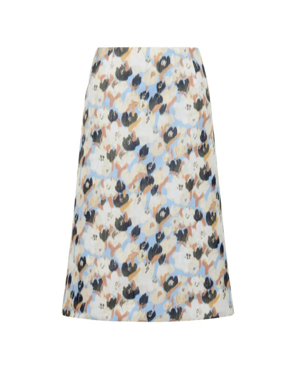 Marni White Duchesse Skirt With Secret Bouquet Print