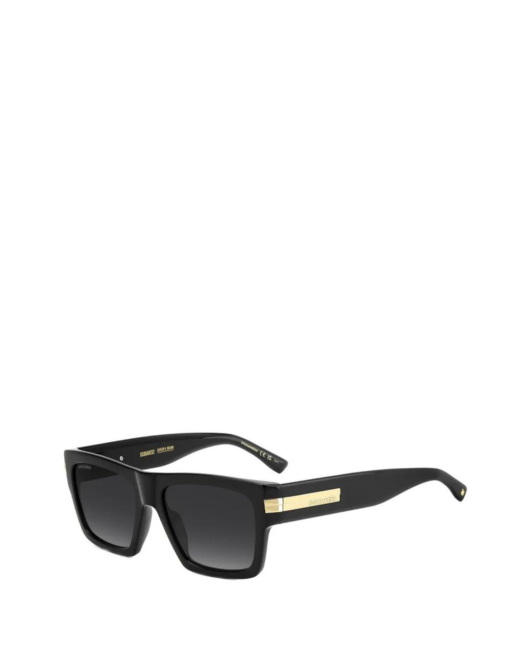 DSquared² Black Rectangle-Frame Sunglasses for men