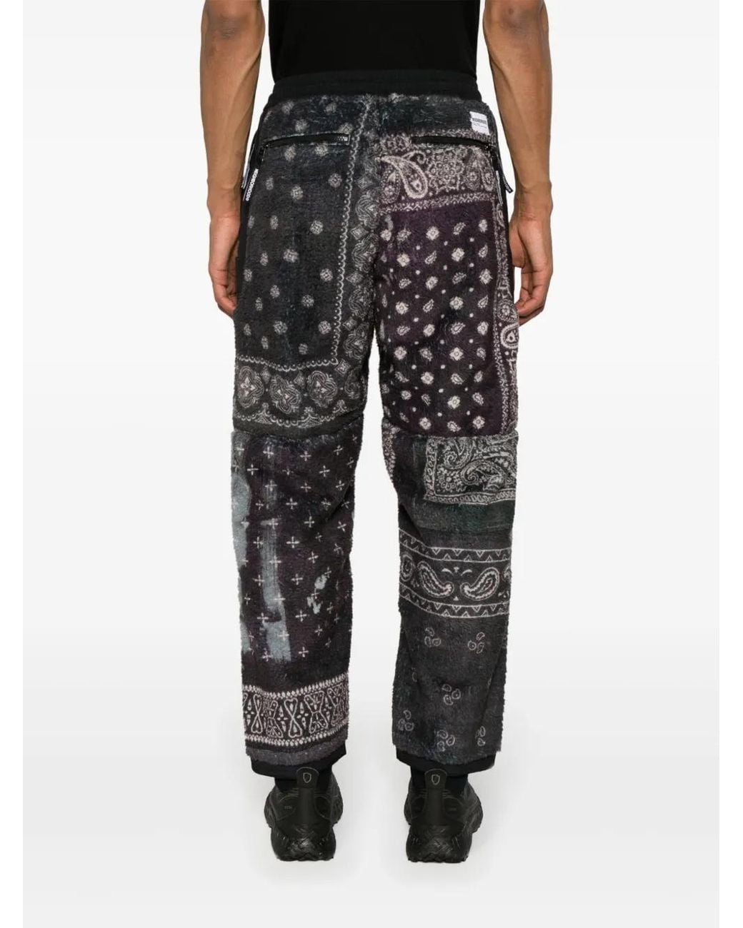 Neighborhood Black Bandana-print Fleece Track Pants - Men's - Polyester for men