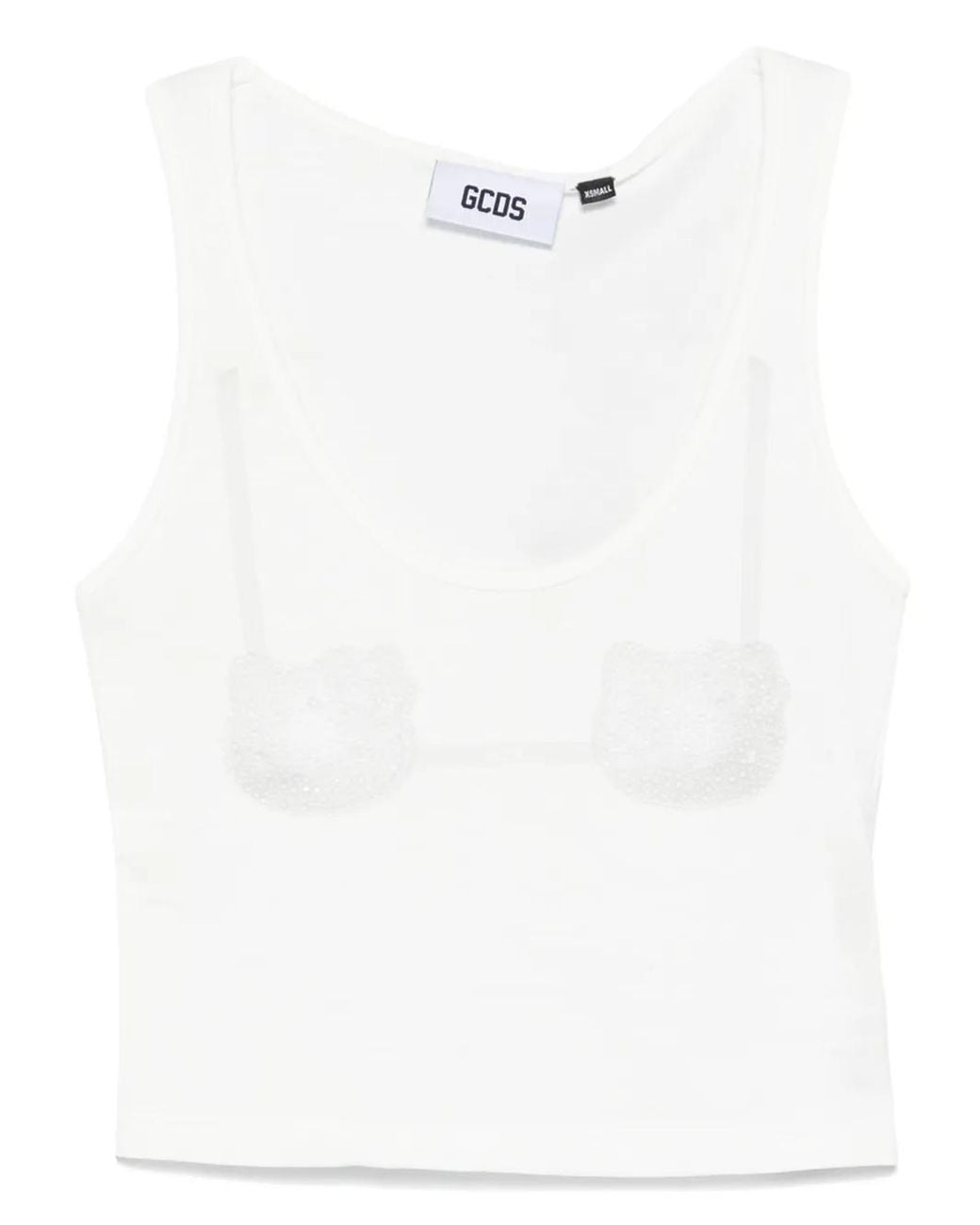 Gcds White Hello Kitty Printed Bra Top
