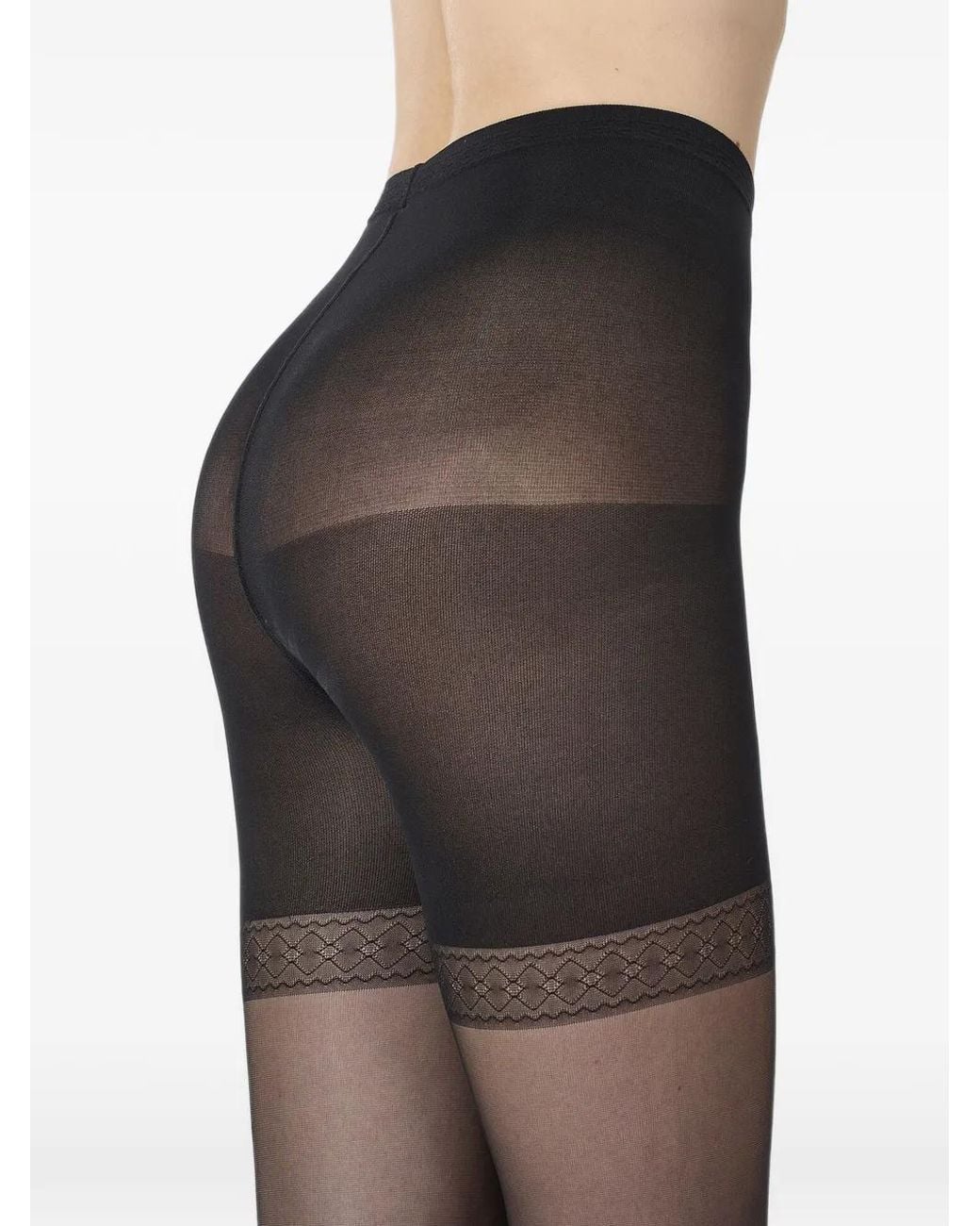 Wolford Gray 25 Sheer Sculpting Tights