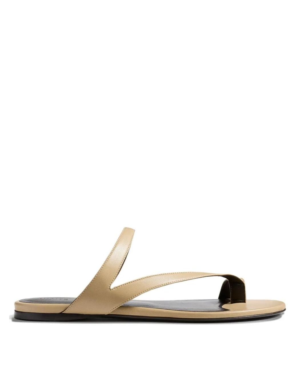 Khaite White Aimee Flat Sandals