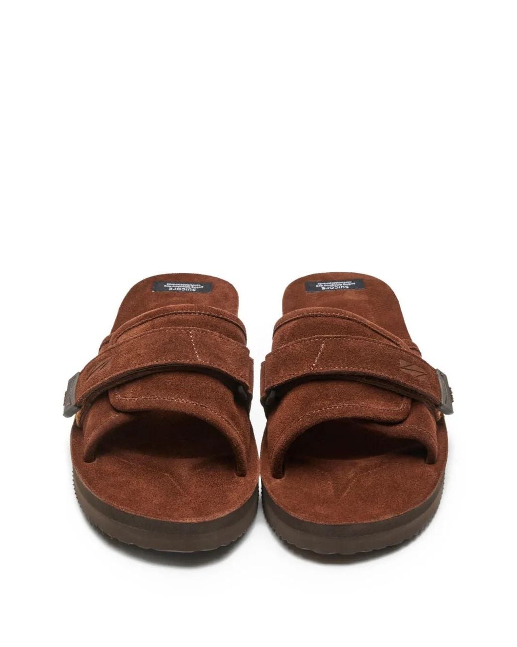 Suicoke Brown Padri-S Logo-Detail Sandals