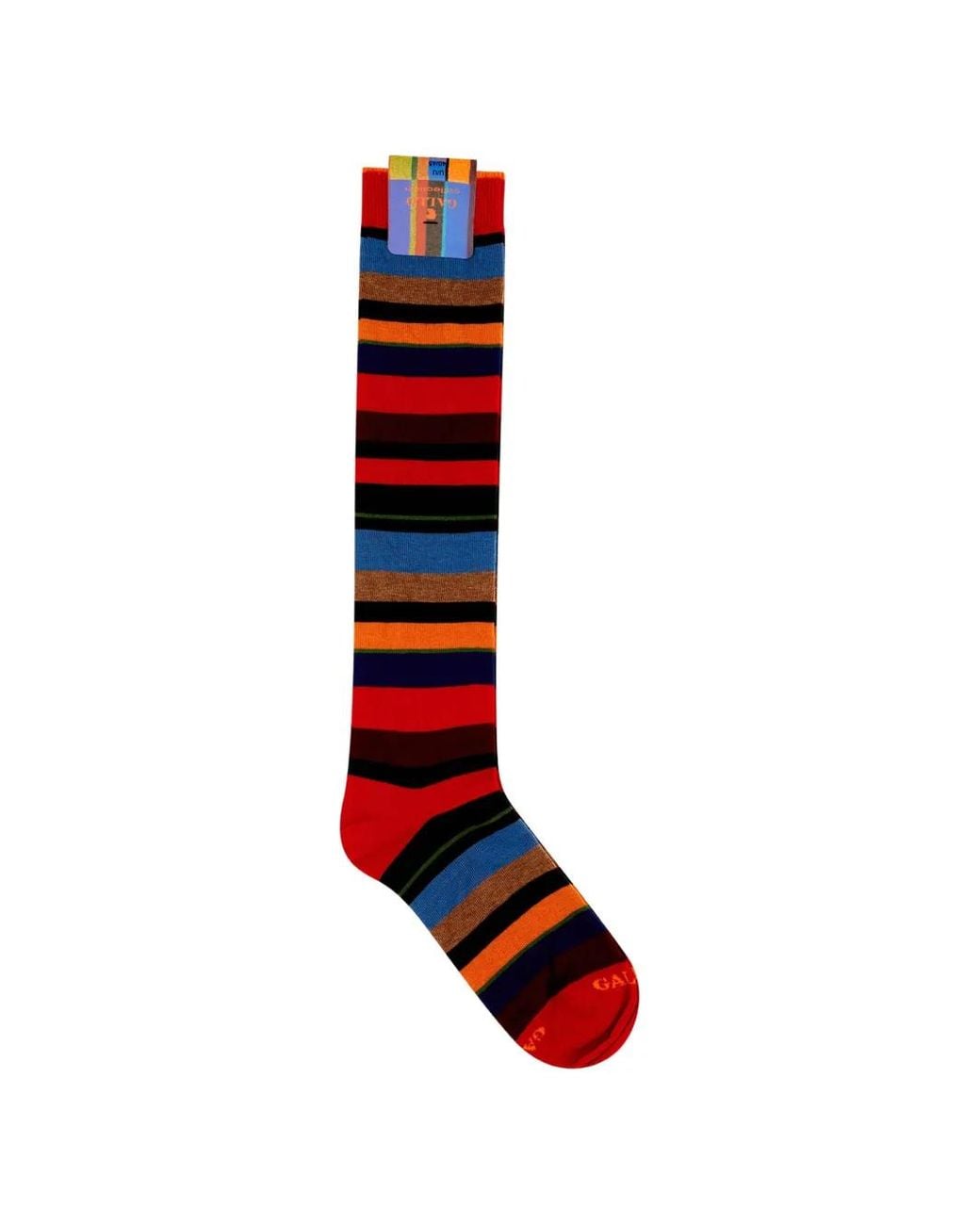 Gallo Red Striped-Knit Socks for men