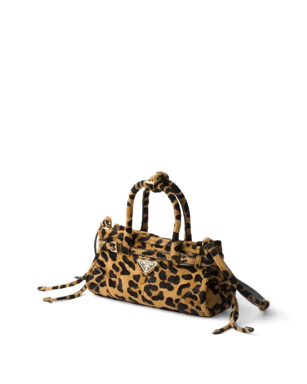 Prada Brown Bonnie Mini Printed Leather Handbag