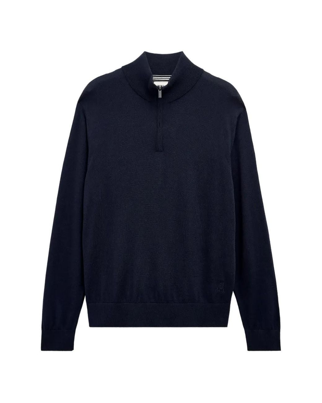 Pringle of Scotland Blue Quarter-Zip Merino Wool Sweater for men