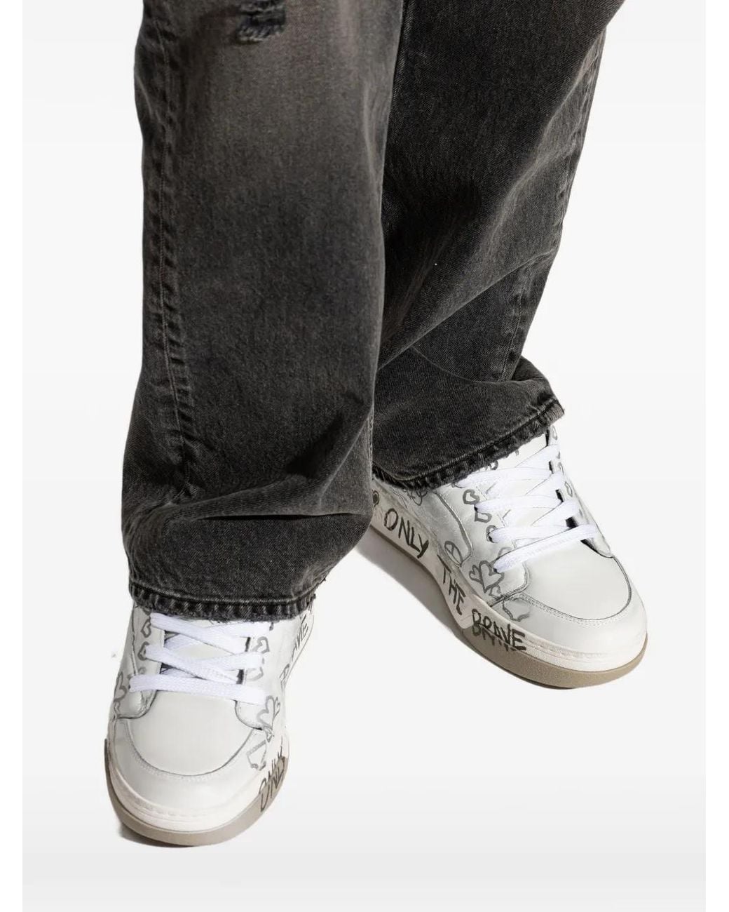 Zapatillas S-D-Ollie estampadas DIESEL de hombre de color White