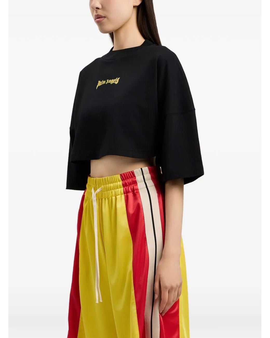 Palm Angels Black Outline Logo Mini T-Shirt