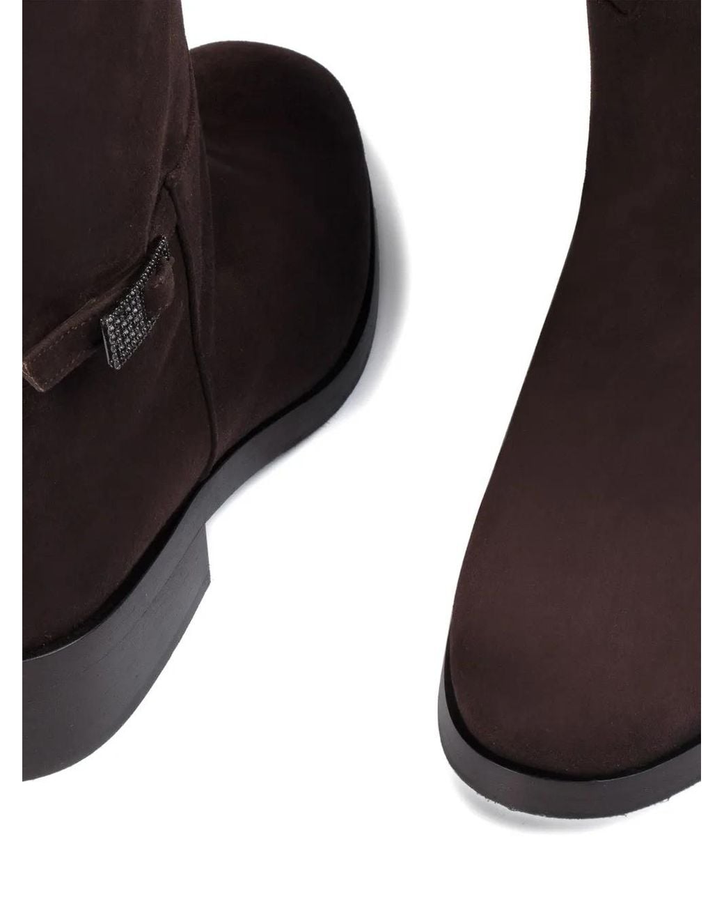 Le Silla Black Charlotte Suede Buckle-Detail Boots