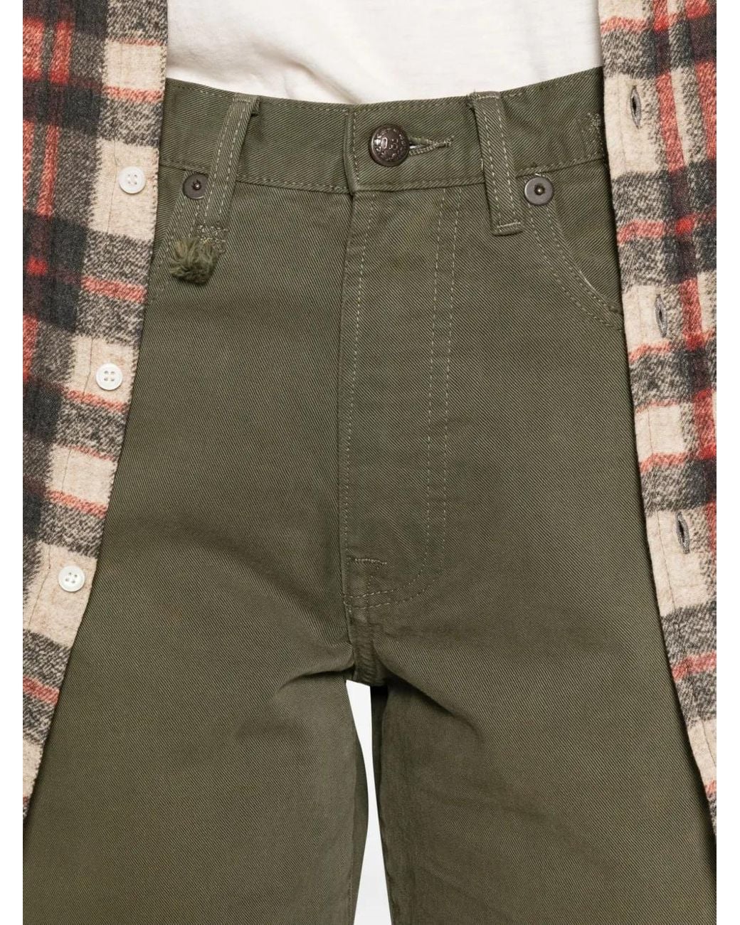R13 Green Five-Pocket Jeans