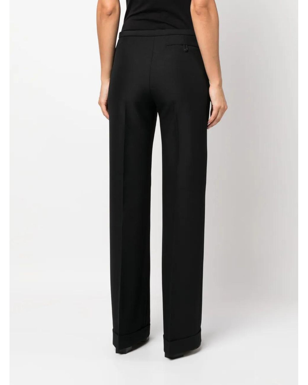 Philosophy Di Lorenzo Serafini Black Pressed-Crease Tailored Trousers
