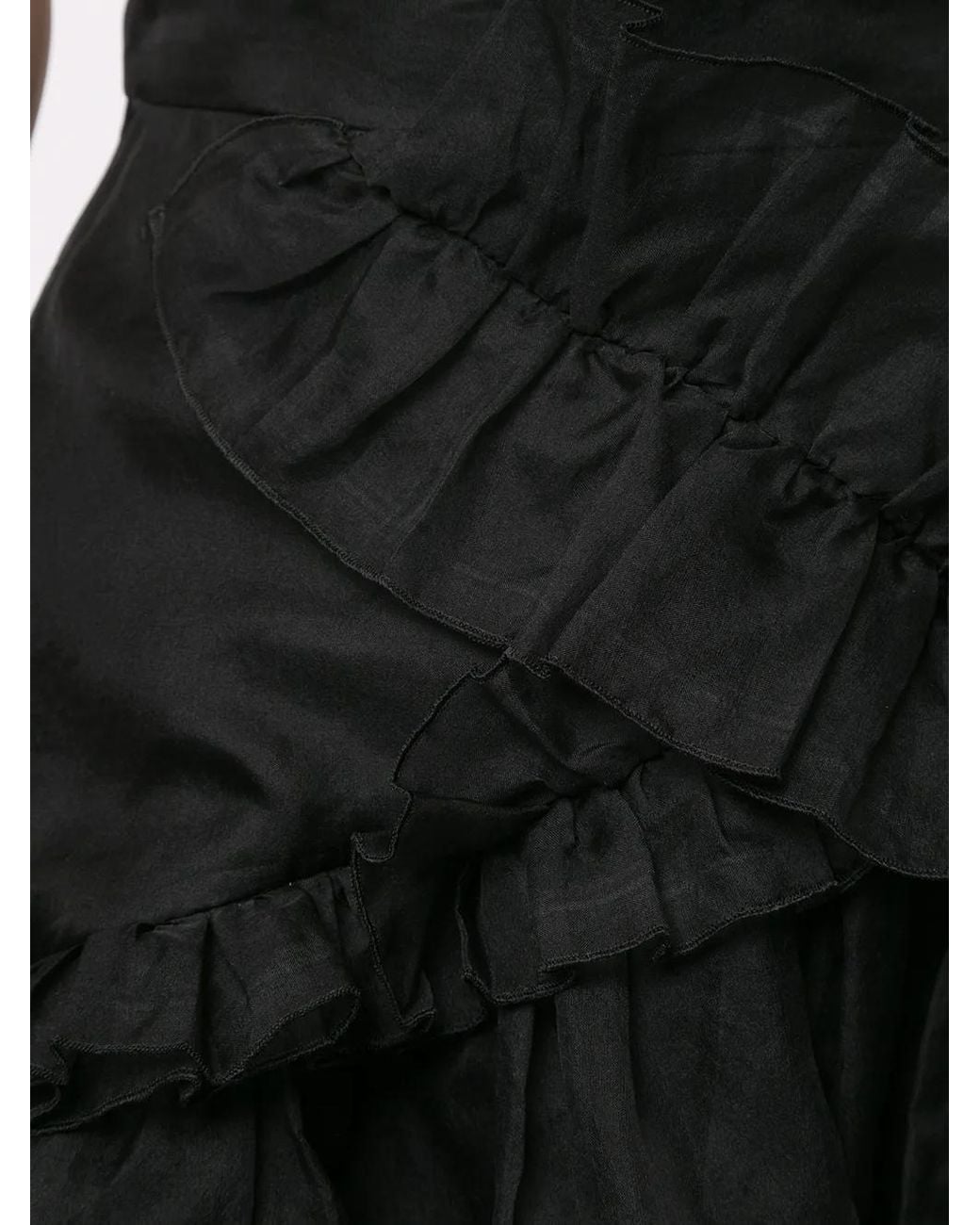 Macgraw Black Souffle Ruffle Skirt