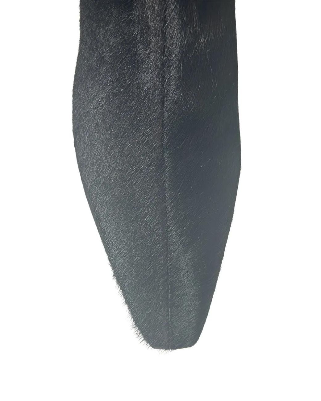 Halmanera Blue Fern16 Pony-Hair Rear-Zip Boots