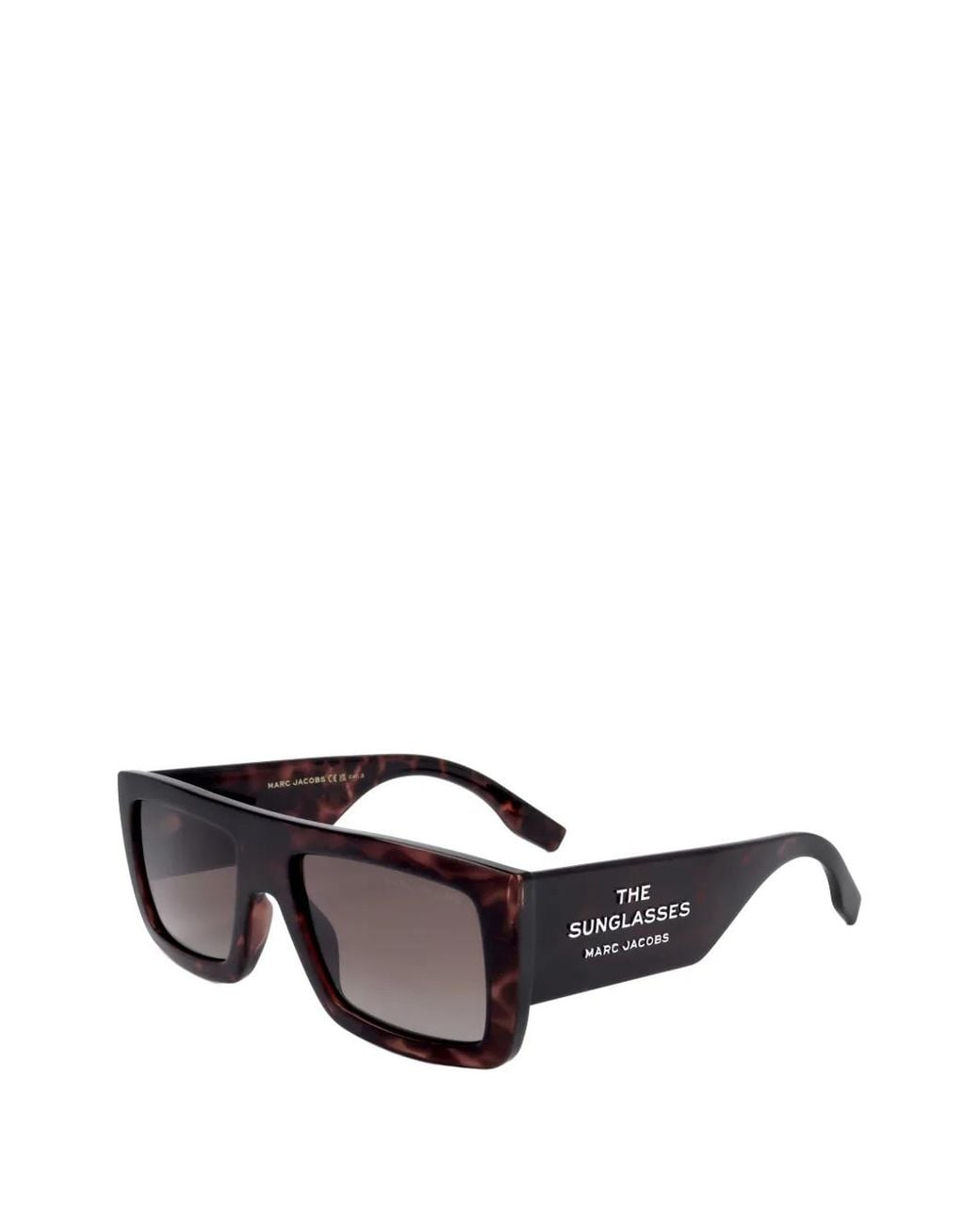 Marc Jacobs Brown The Sunglasses Tortoiseshell-Effect Square-Frame Sunglasses