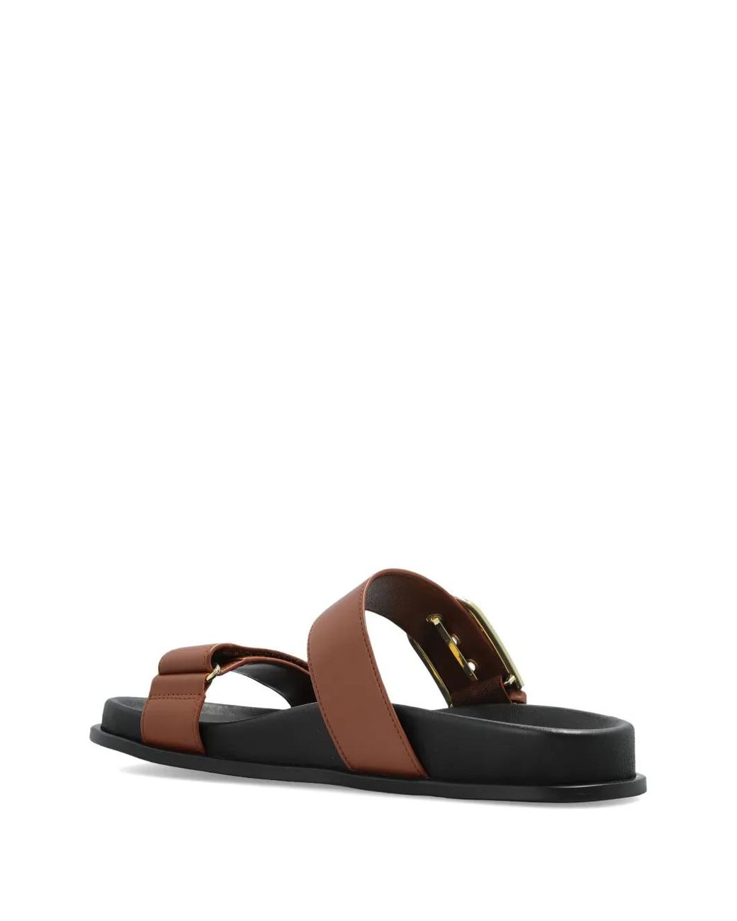 Furla White Solea Buckled-Strap Flat Sandals