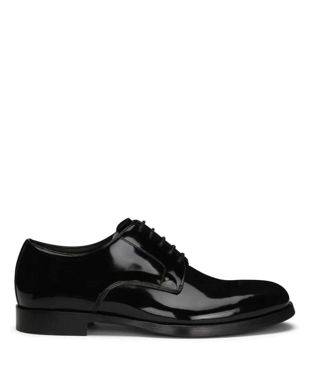 Dolce & Gabbana Black Elegant Lace-Up Derby Dress Shoes For for men