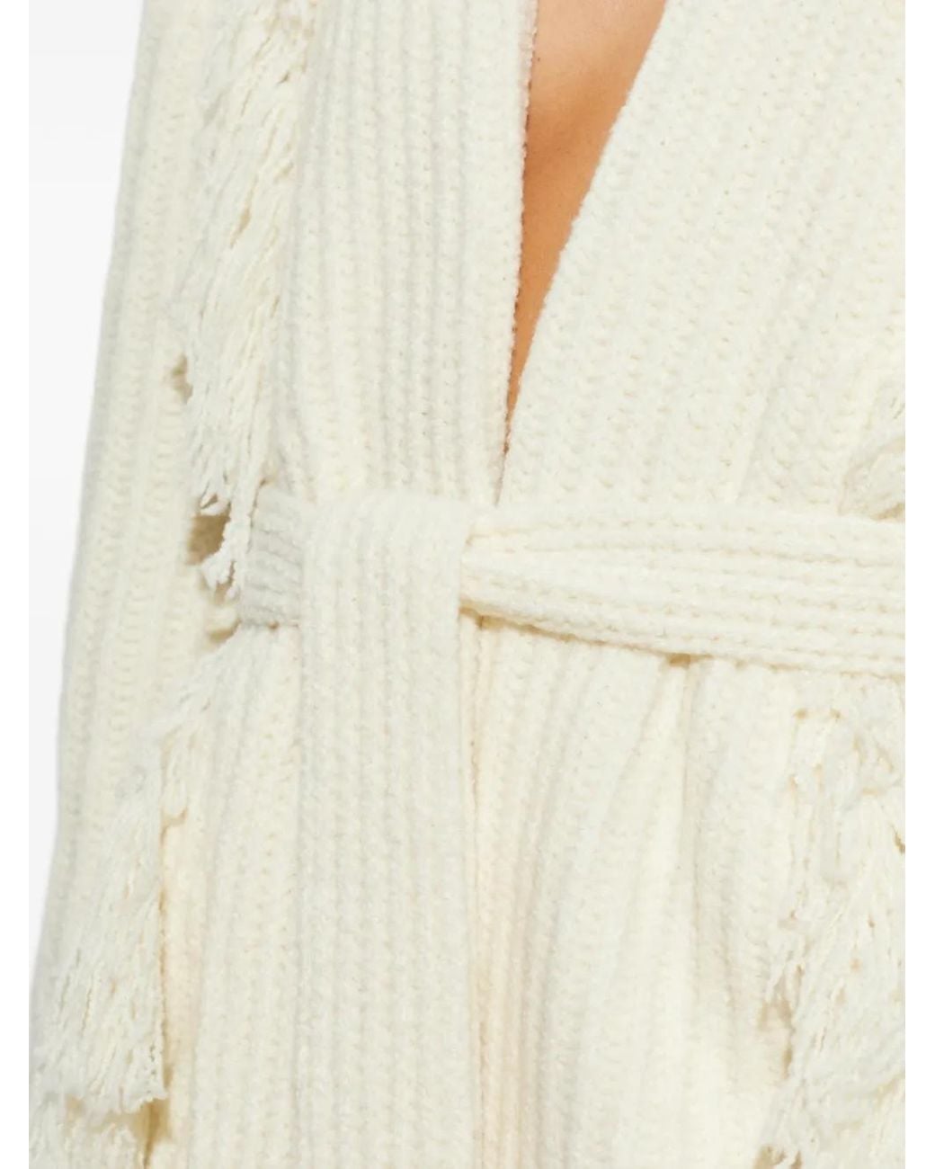 By Malene Birger White Candela Fringe-Trim Cardigan