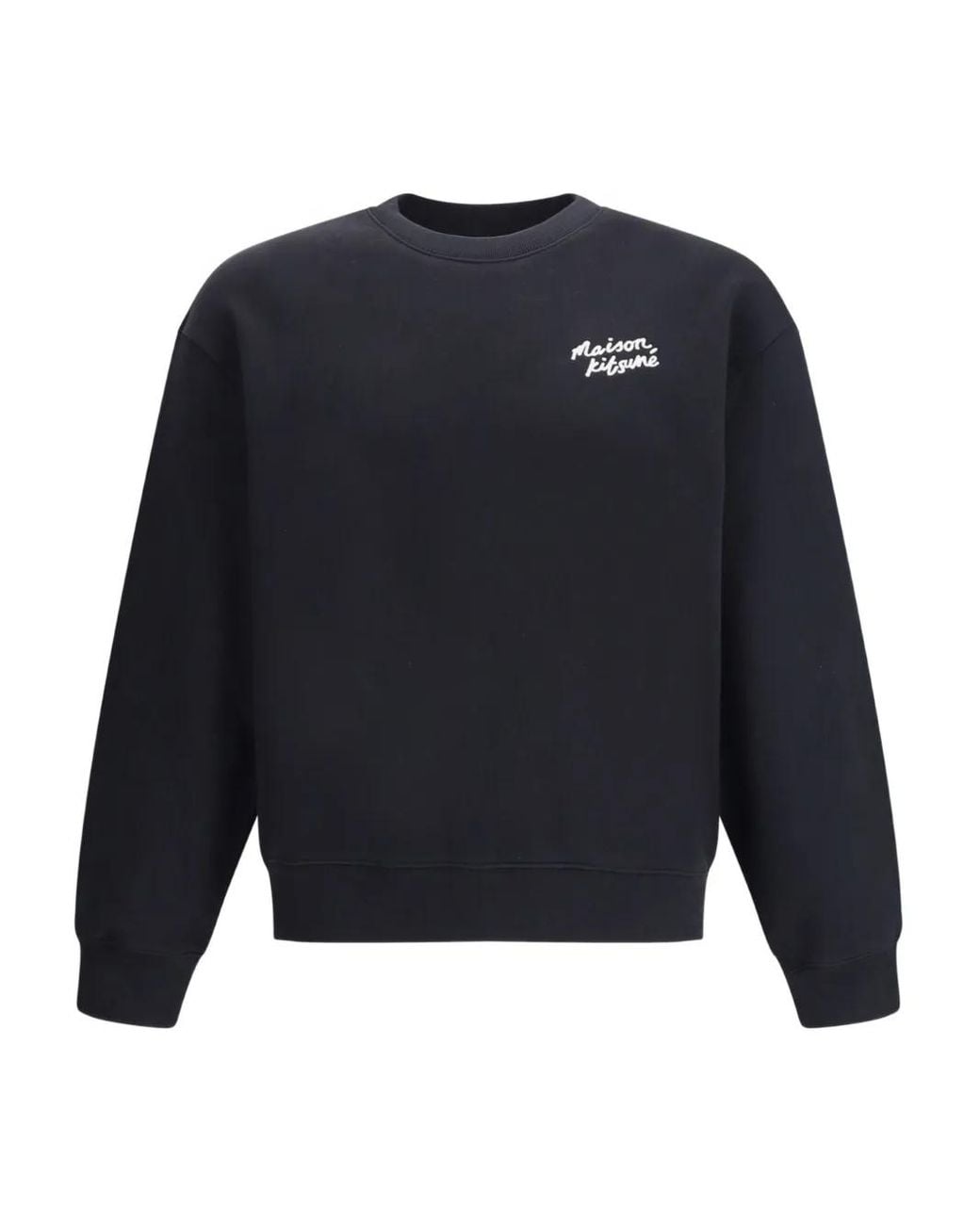 Maison Kitsuné Blue Logo-Print Sweatshirt for men