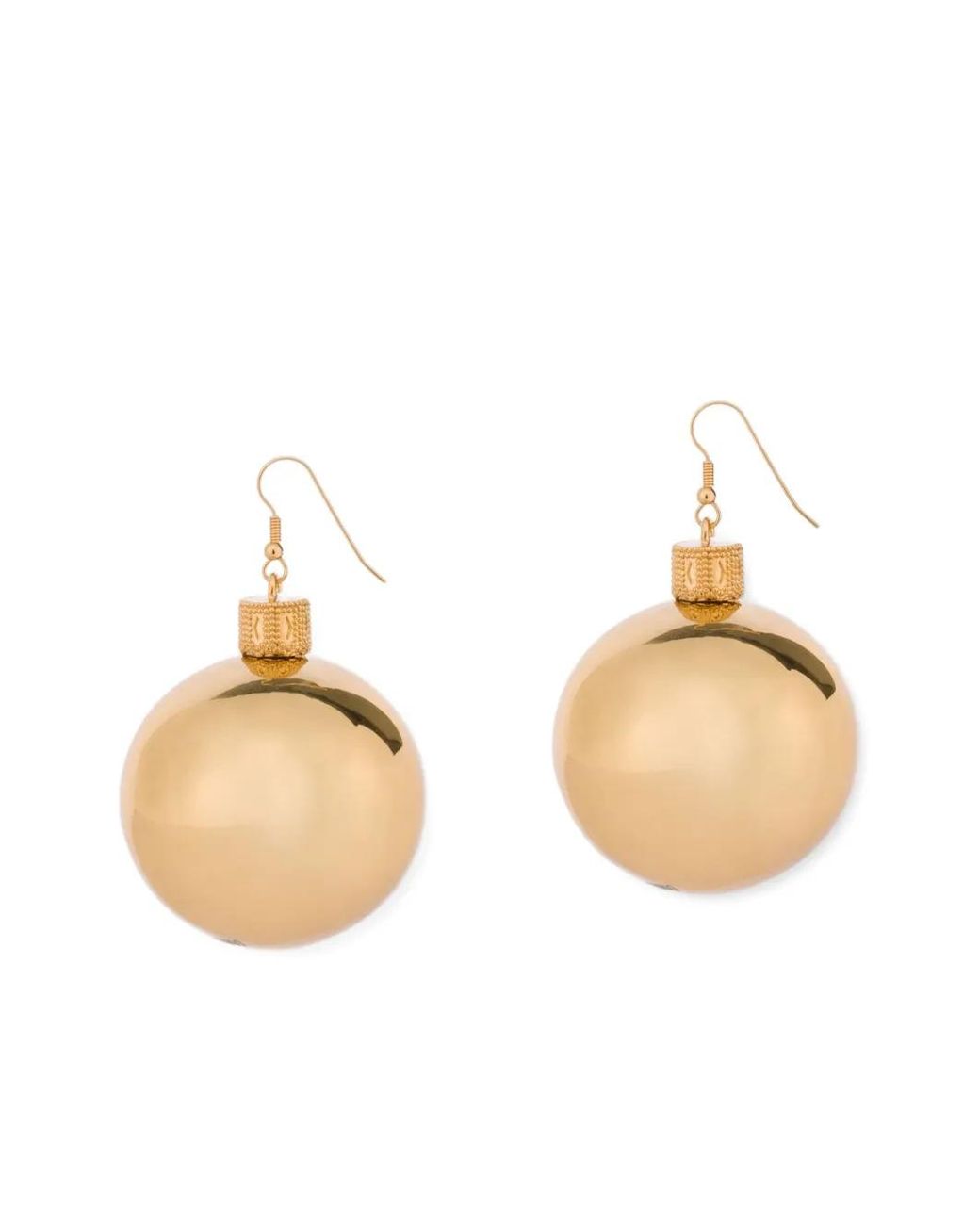 Moschino Natural Sphere-Shape Drop Earrings