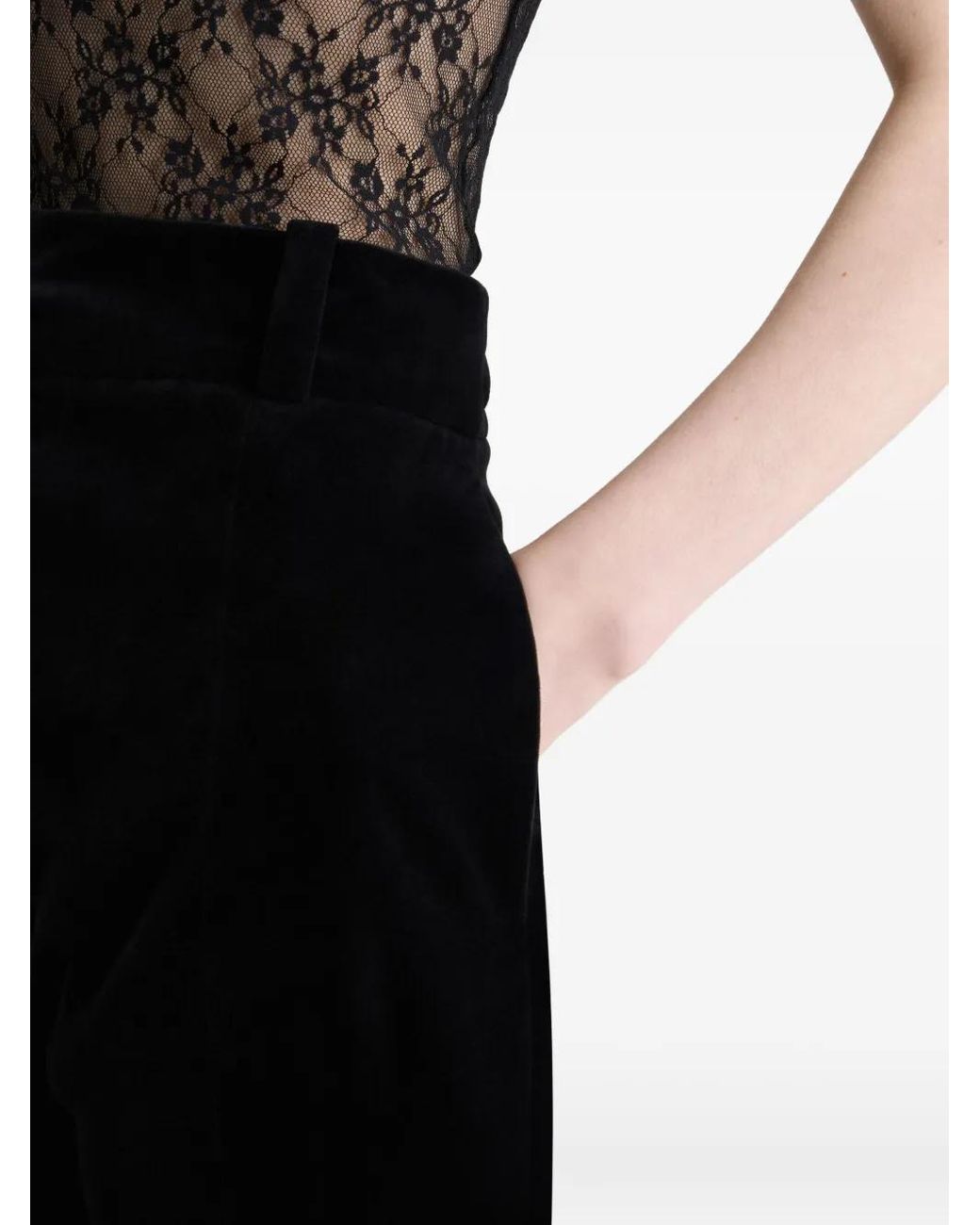 Patou Black Smocking Trousers