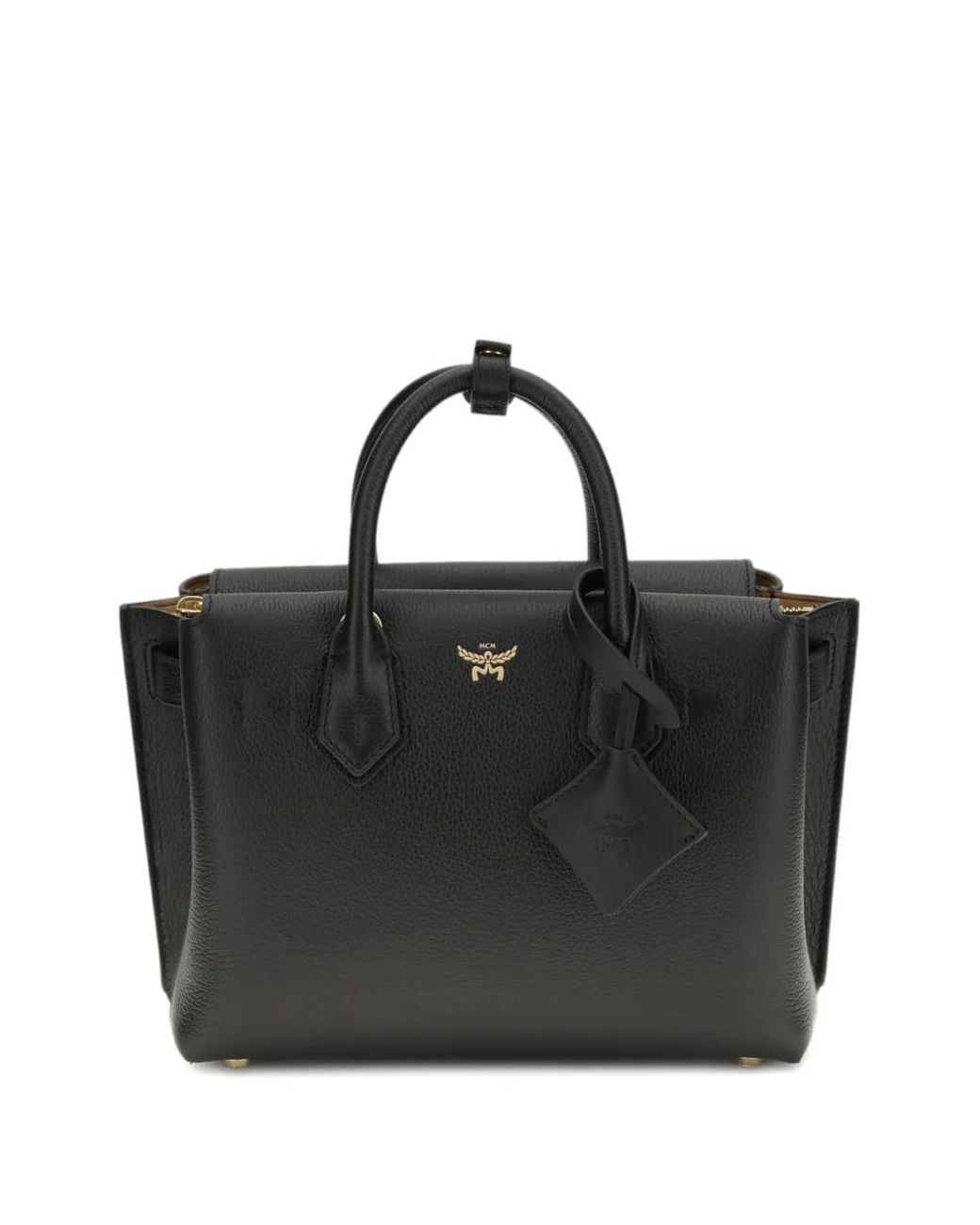 MCM Black Small Milla Zip-Top Tote Bag