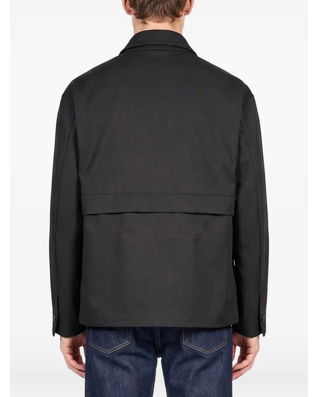 Hevò Black Fantase Single-Breasted Coat for men