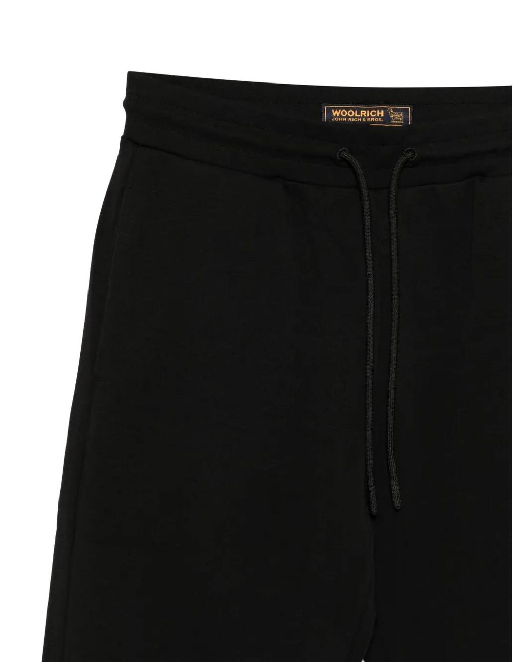 Woolrich Black Logo-Print Drawstring Track Pants for men