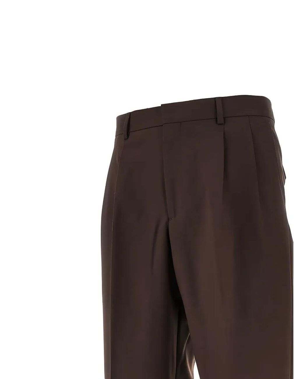 sunflower Gray Wide Pleated Trousers for men