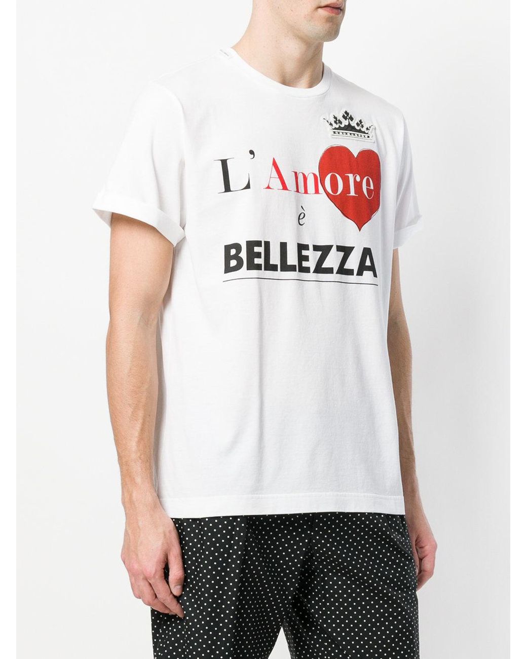 Dolce & Gabbana L'amore È Bellezza T-shirt in White for Men | Lyst