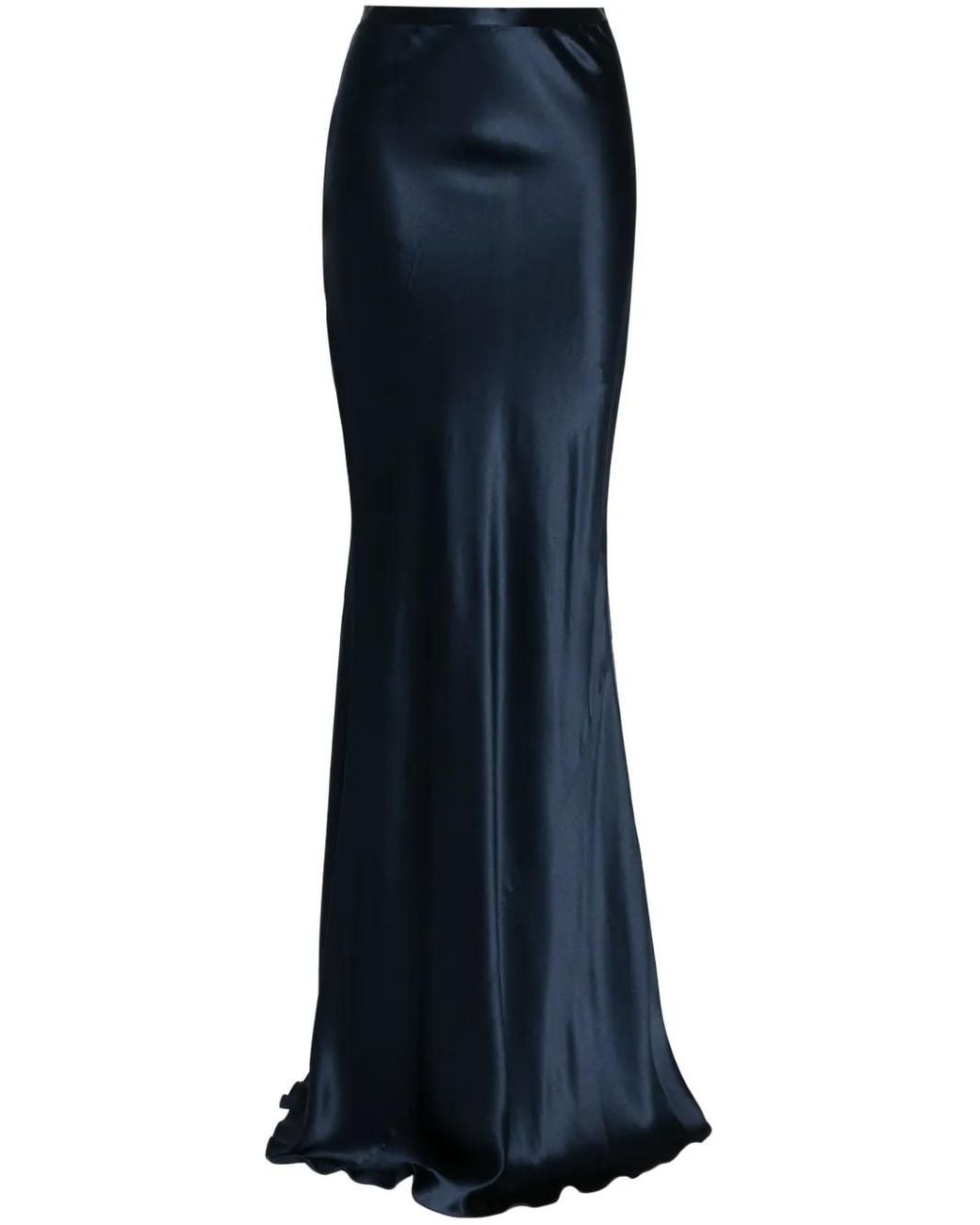 Michelle Mason Blue Bias Maxi Skirt