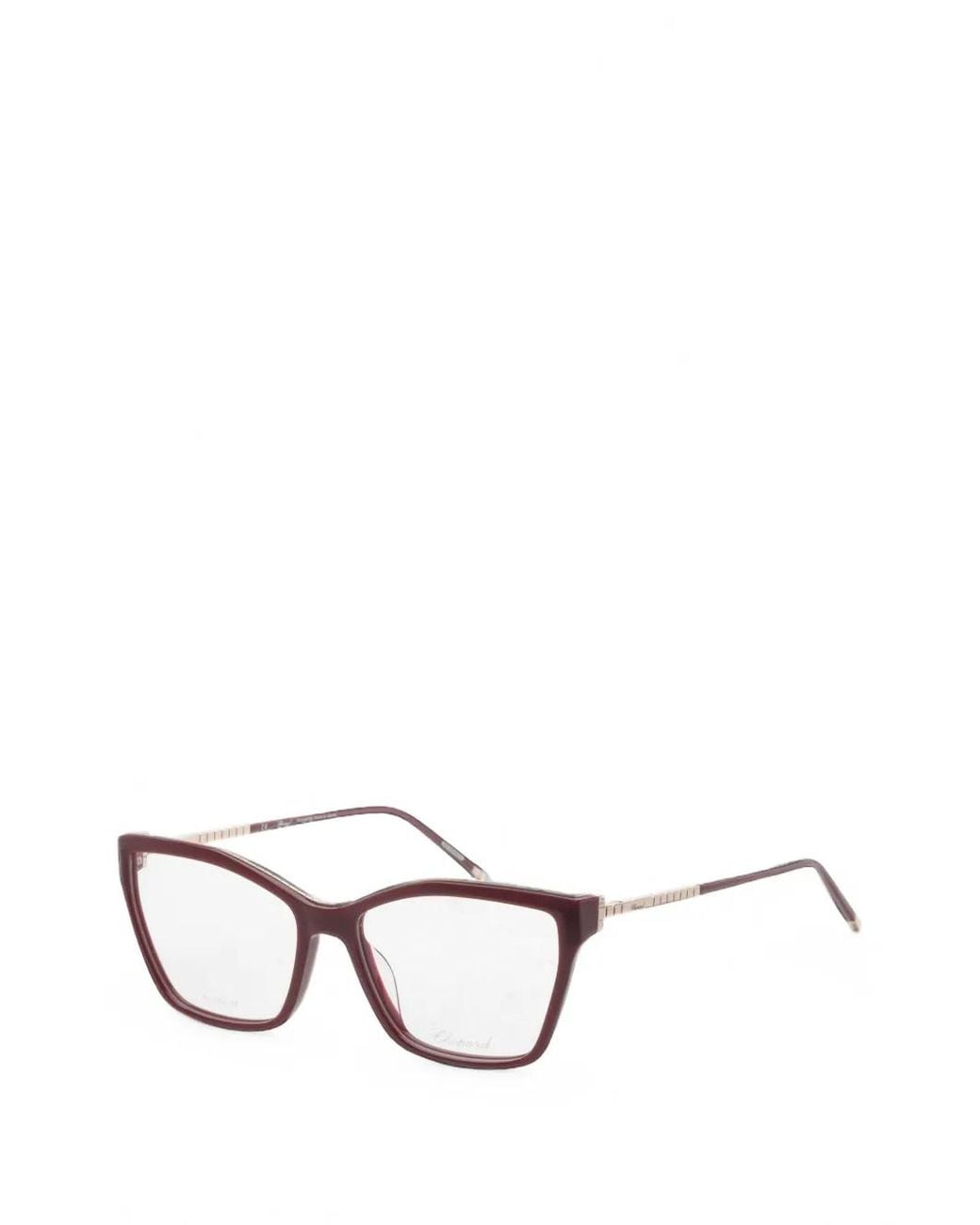Chopard White Lunettes De Vue À Monture Papillon