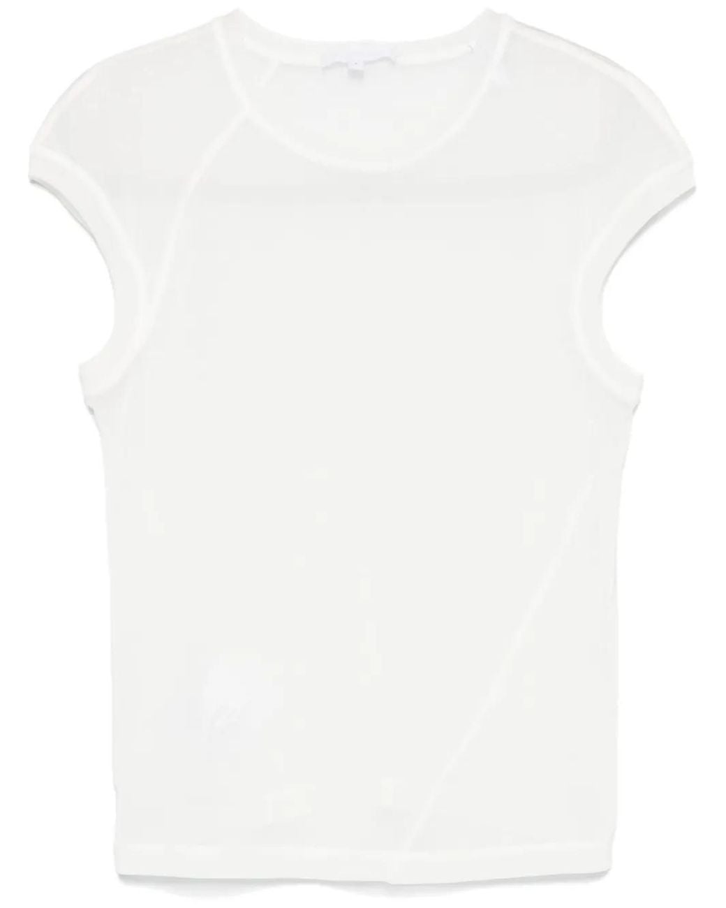Helmut Lang White Twisted Crop Crw.Zer Clothing