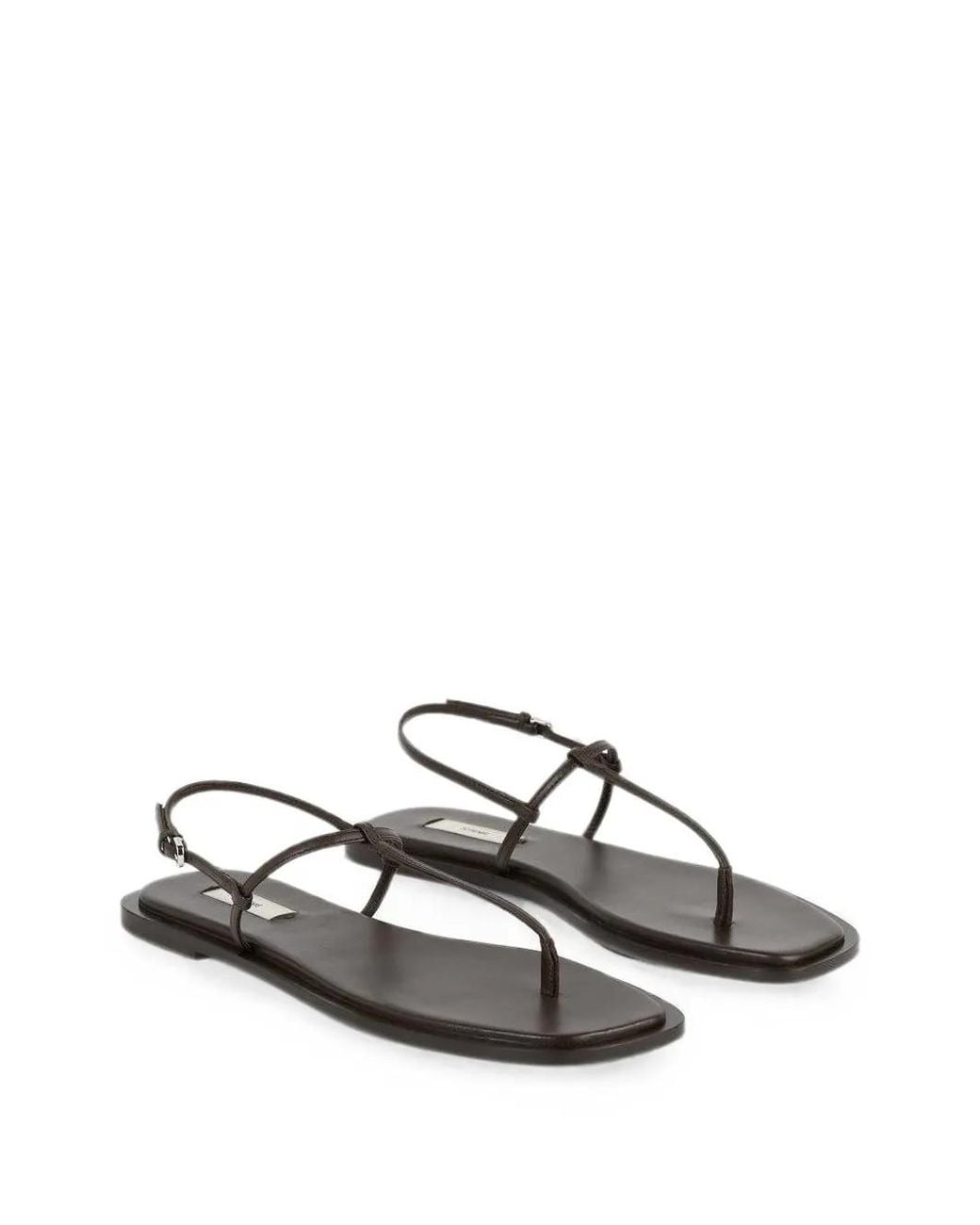 Totême White T-Strap Sandals