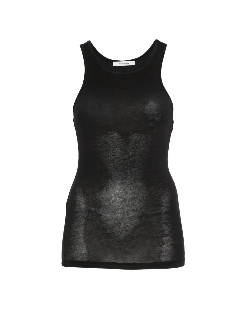 Entire studios Black Racer-Back Vest