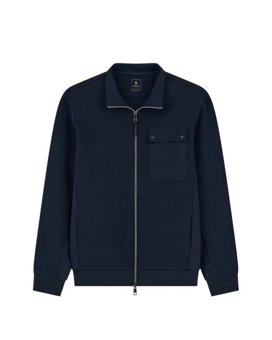 Boggi Blue Full-Zip Sweatshirt for men