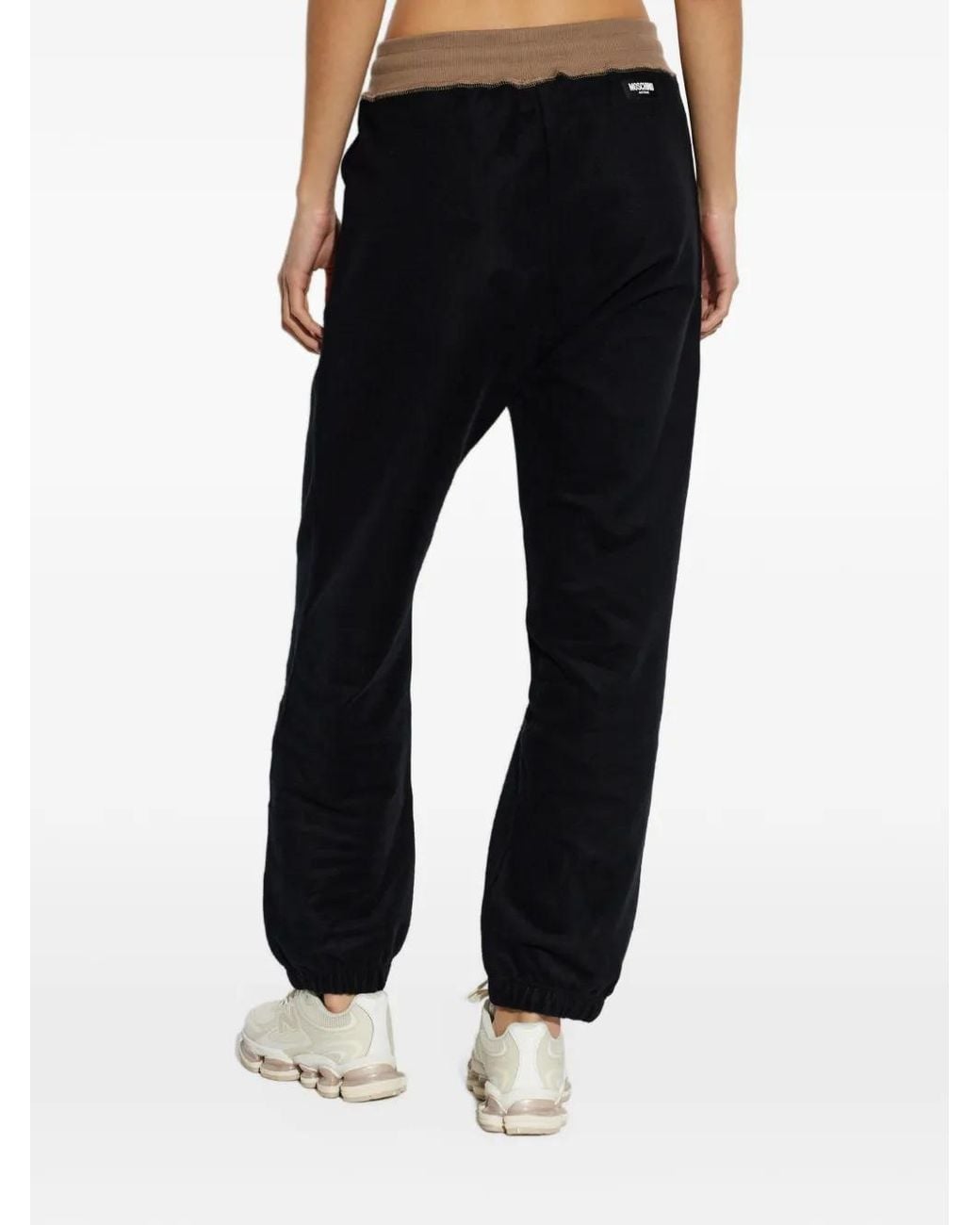 Moschino Black Active Drawstring Track Pants