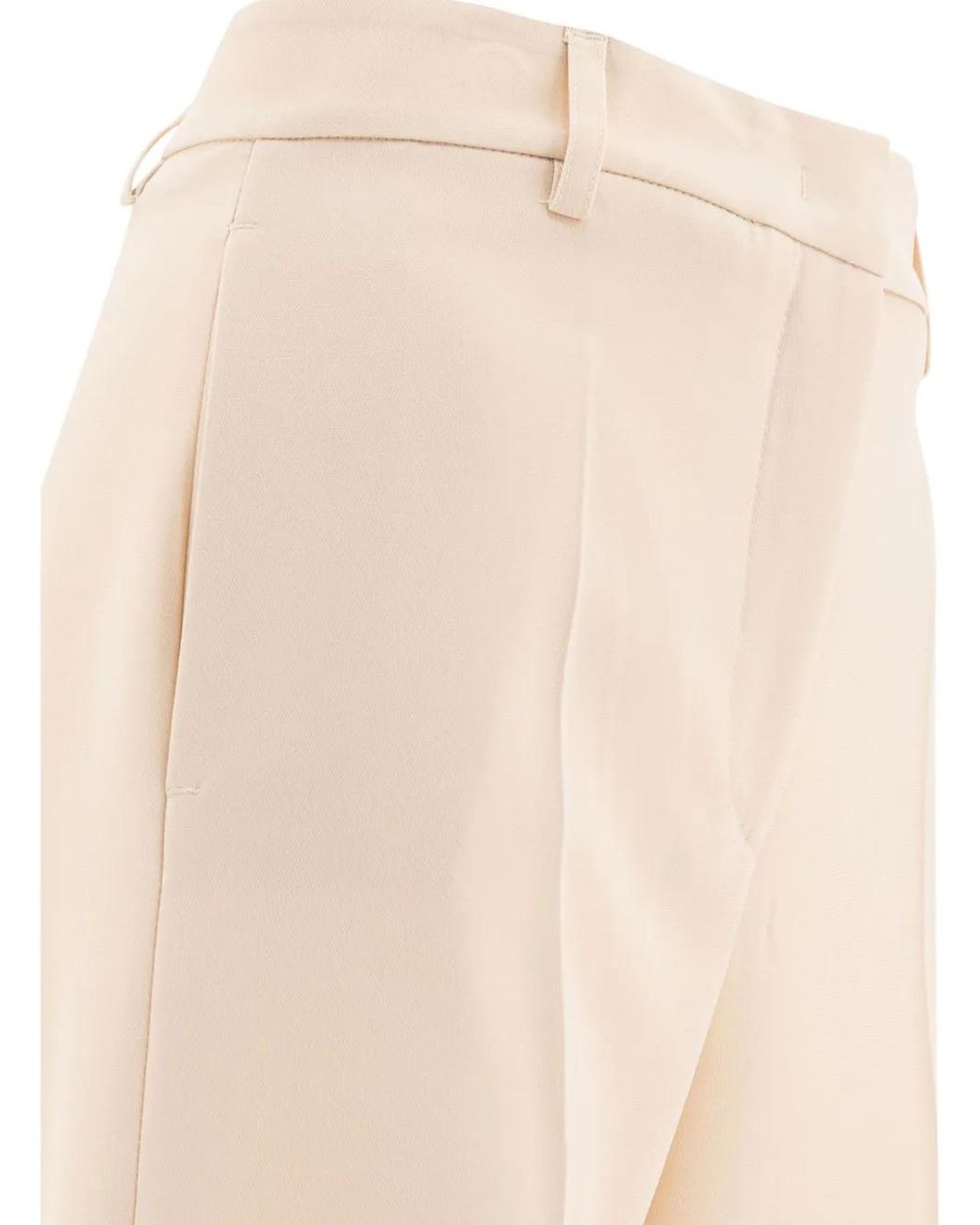 F.it White Pressed-Crease Straight-Leg Trousers