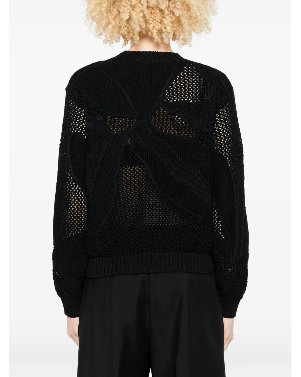 Max Mara Black Openwork Sweater