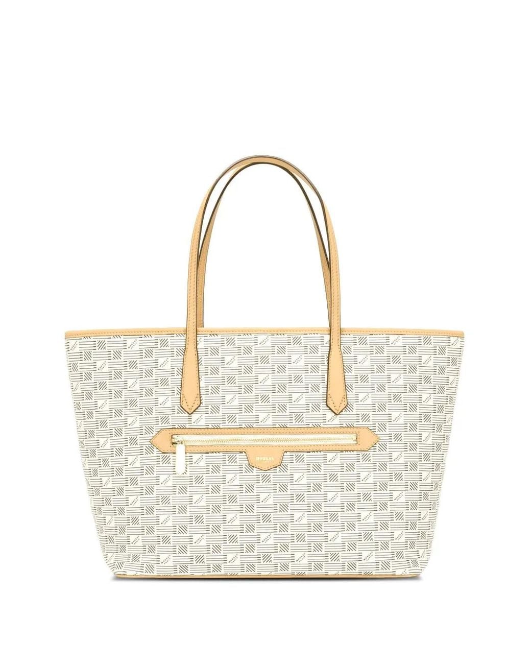 Moreau White Monaco Monogram-Pattern Tote Bag