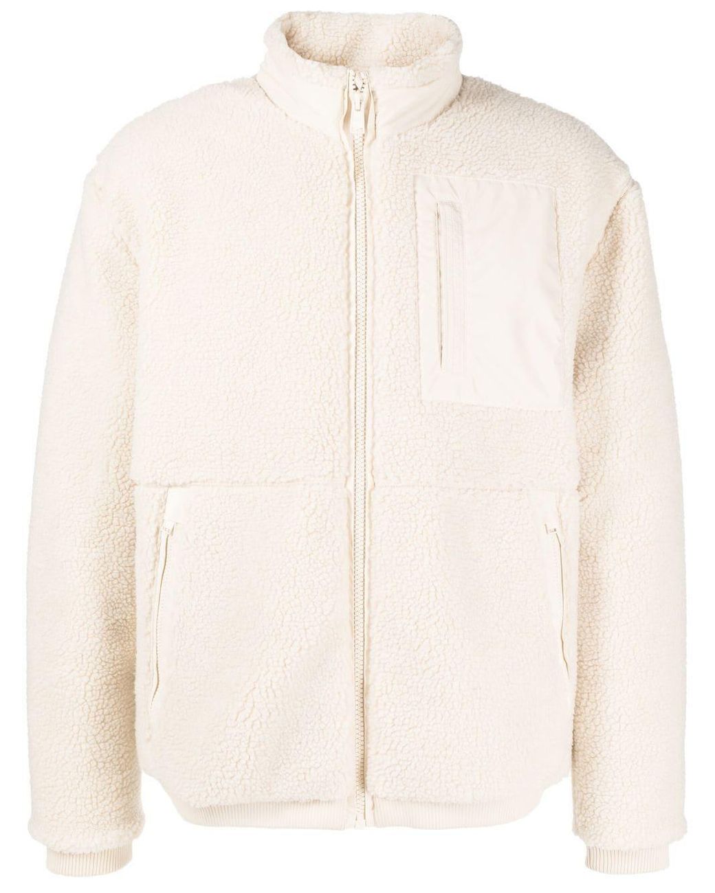 BOSS by HUGO BOSS Zip-up Fleece Jacket in Natural for Men | Lyst UK