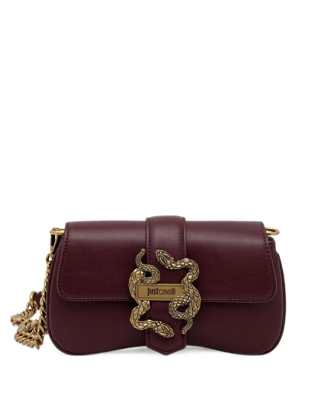 Just Cavalli Purple Iconic Snakes Cross Body Bag