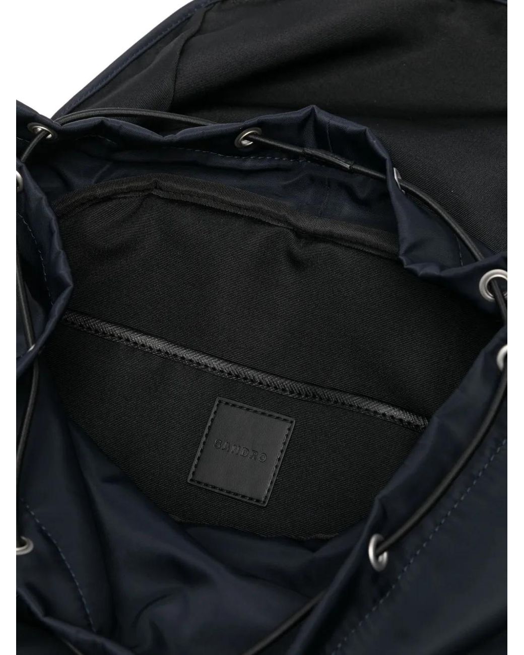 Sandro Black Nylon Backpack for men
